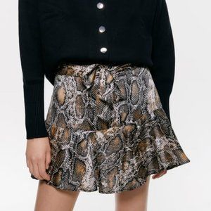 Zara Snake Print Skort - Size S